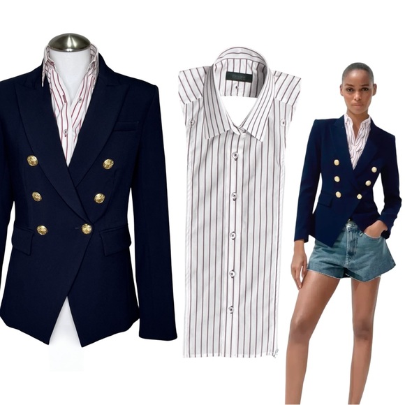 Veronica Beard Tops - NWT Dickey Compatible with VERONICA BEARD Blazers 00-14 White/Red BRUNNE